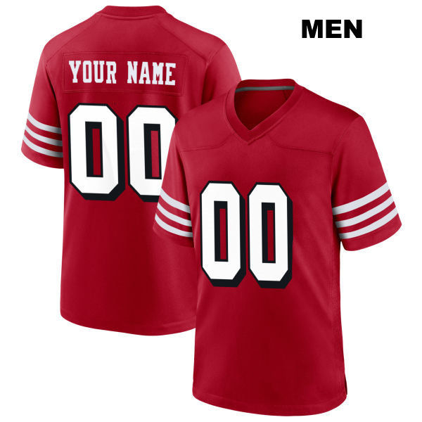 Customized Stitched San Francisco 49ers Mens Alternate Scarlet Football Jersey