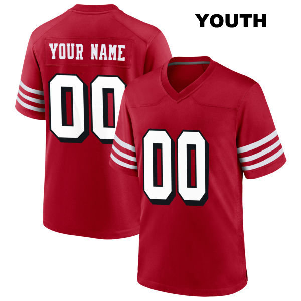 Customized San Francisco 49ers Alternate Stitched Youth Scarlet Football Jersey