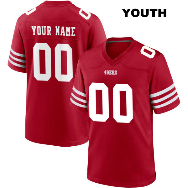 Customized San Francisco 49ers Home Youth Stitched Red Football Jersey