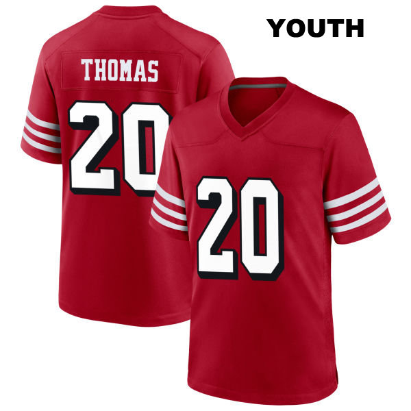 Ambry Thomas San Francisco 49ers Alternate Stitched Youth Number 20 Scarlet Football Jersey
