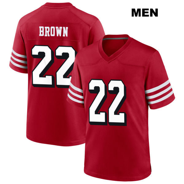 Anthony Brown Alternate San Francisco 49ers Mens Number 22 Stitched Scarlet Football Jersey