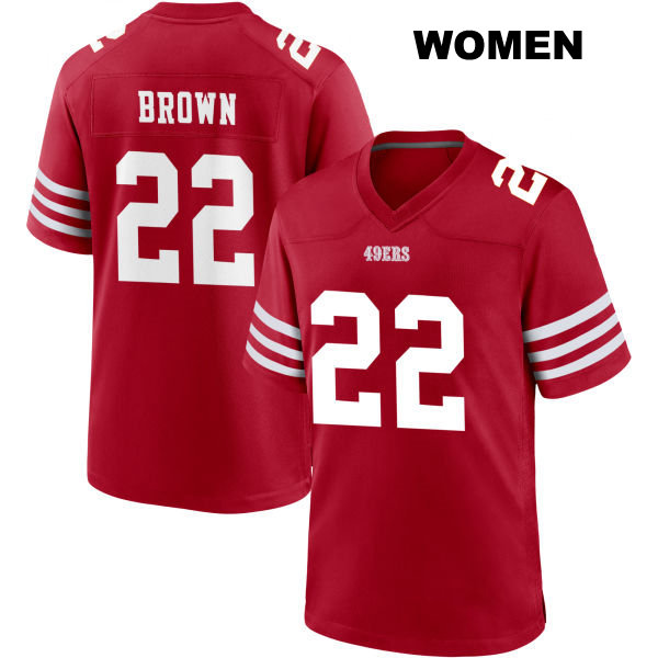 Anthony Brown San Francisco 49ers Stitched Womens Home Number 22 Red Football Jersey