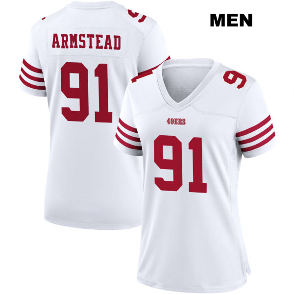 Arik Armstead San Francisco 49ers Mens Number 91 Stitched Home White Football Jersey
