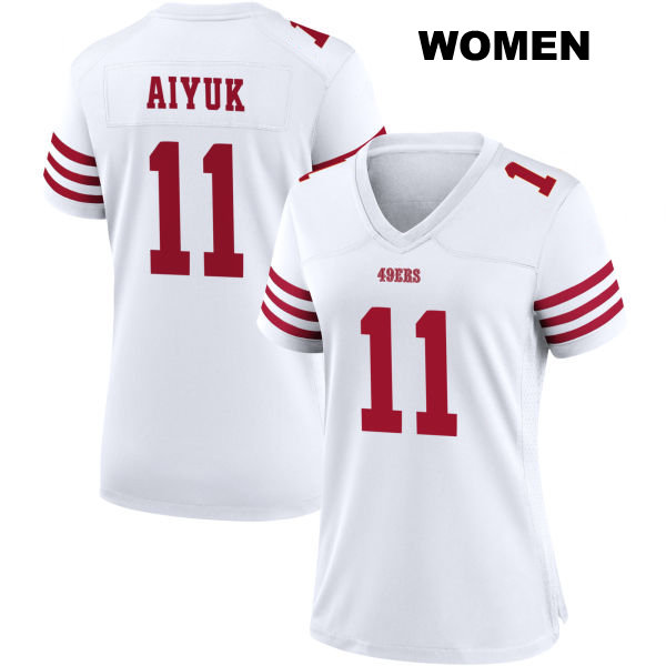 Brandon Aiyuk San Francisco 49ers Womens Stitched Number 11 Home White Football Jersey