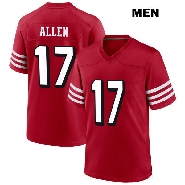 Brandon Allen San Francisco 49ers Alternate Mens Number 17 Stitched Scarlet Football Jersey