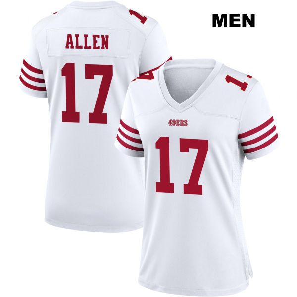 Brandon Allen San Francisco 49ers Stitched Mens Home Number 17 White Football Jersey