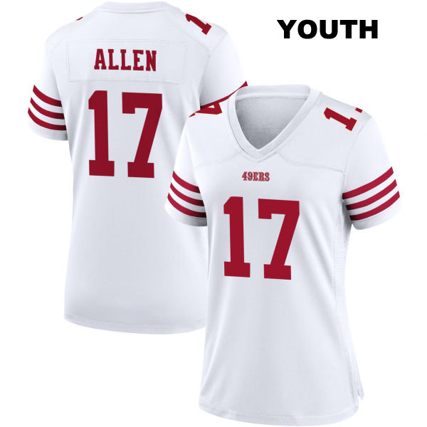 Brandon Allen San Francisco 49ers Stitched Youth Number 17 Home White Football Jersey