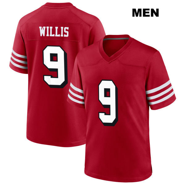 Brayden Willis Stitched San Francisco 49ers Alternate Mens Number 9 Scarlet Football Jersey