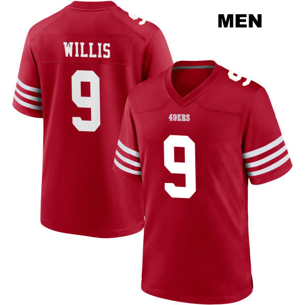 Brayden Willis Home San Francisco 49ers Mens Number 9 Stitched Red Football Jersey