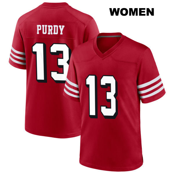 Brock Purdy San Francisco 49ers Womens Number 13 Alternate Stitched Scarlet Football Jersey