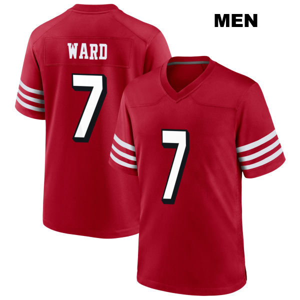 Charvarius Ward San Francisco 49ers Mens Alternate Number 7 Stitched Scarlet Football Jersey