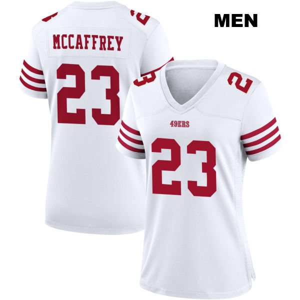 Christian McCaffrey San Francisco 49ers Stitched Mens Number 23 Home White Football Jersey