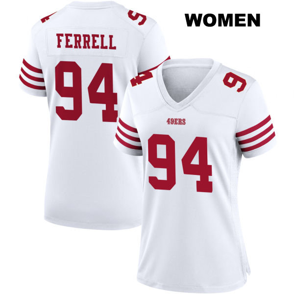 Stitched Clelin Ferrell San Francisco 49ers Home Womens Number 94 White Football Jersey