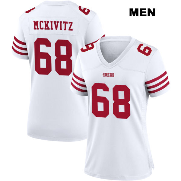 Colton McKivitz San Francisco 49ers Mens Stitched Number 68 Home White Football Jersey