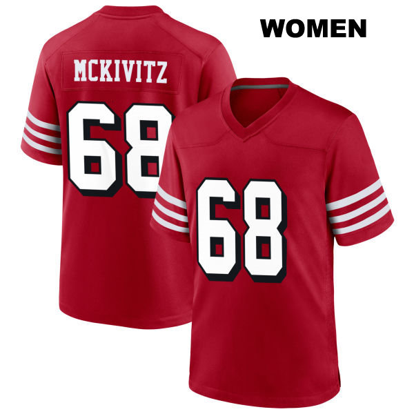 Alternate Colton McKivitz San Francisco 49ers Womens Number 68 Stitched Scarlet Football Jersey