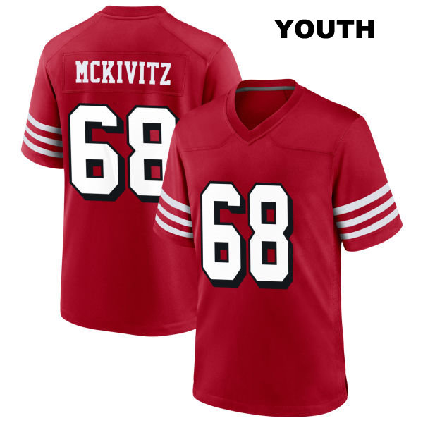 Colton McKivitz San Francisco 49ers Stitched Youth Number 68 Alternate Scarlet Football Jersey