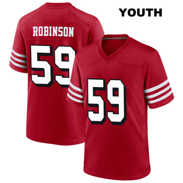 Alternate Curtis Robinson San Francisco 49ers Youth Stitched Number 59 Scarlet Football Jersey