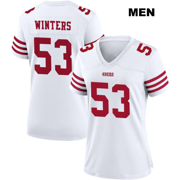 Dee Winters San Francisco 49ers Stitched Mens Home Number 53 White Football Jersey