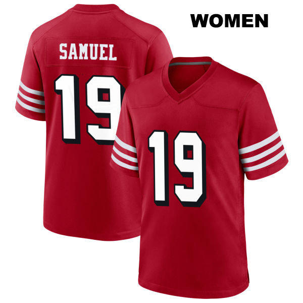 Deebo Samuel Alternate San Francisco 49ers Stitched Womens Number 19 Scarlet Football Jersey