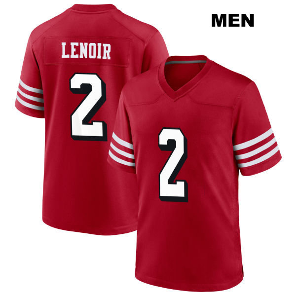 Alternate Deommodore Lenoir Stitched San Francisco 49ers Mens Number 2 Scarlet Football Jersey