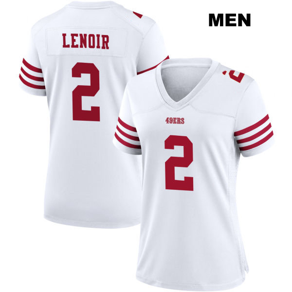 Deommodore Lenoir Stitched San Francisco 49ers Home Mens Number 2 White Football Jersey