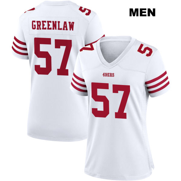 Dre Greenlaw Stitched San Francisco 49ers Mens Number 57 Home White Football Jersey