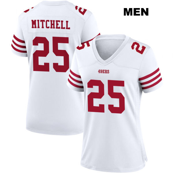Home Elijah Mitchell Stitched San Francisco 49ers Mens Number 25 White Football Jersey