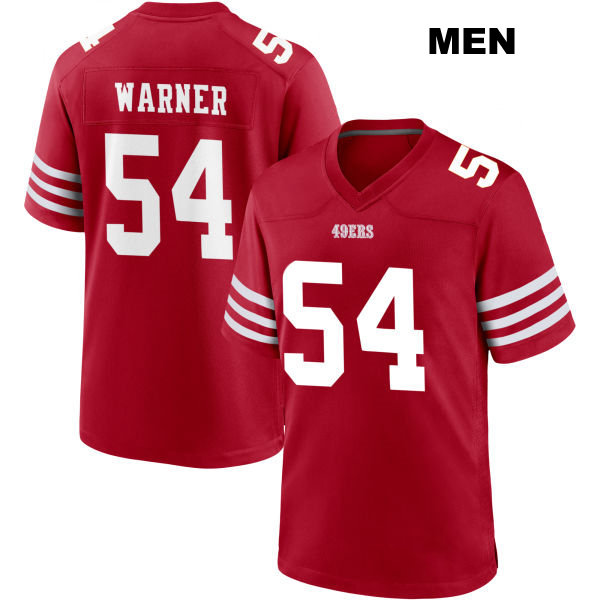 Fred Warner Stitched San Francisco 49ers Home Mens Number 54 Red Football Jersey