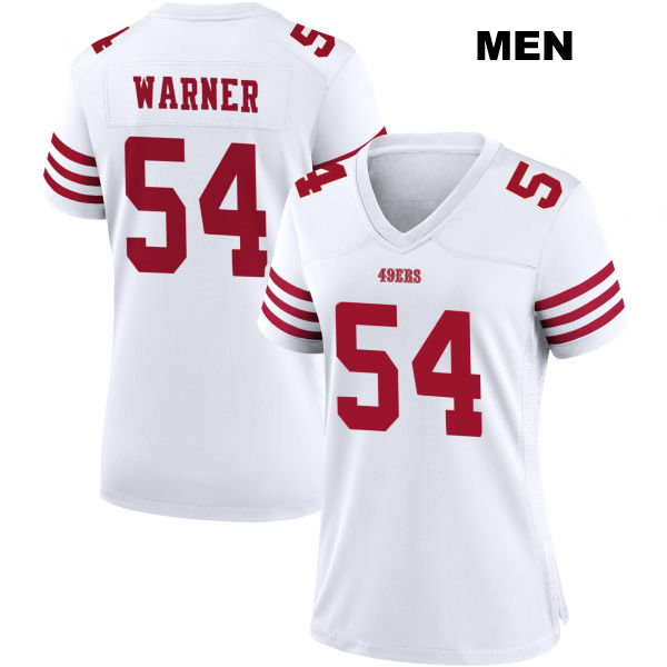 Fred Warner San Francisco 49ers Mens Home Number 54 Stitched White Football Jersey