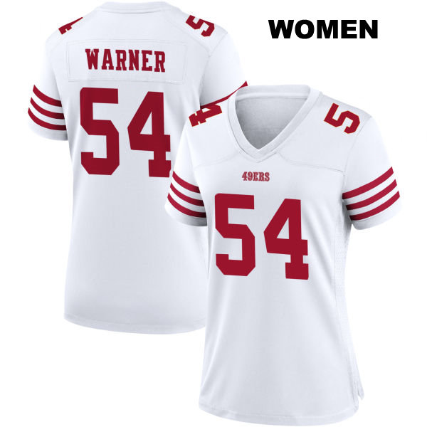 Fred Warner San Francisco 49ers Womens Home Number 54 Stitched White Football Jersey