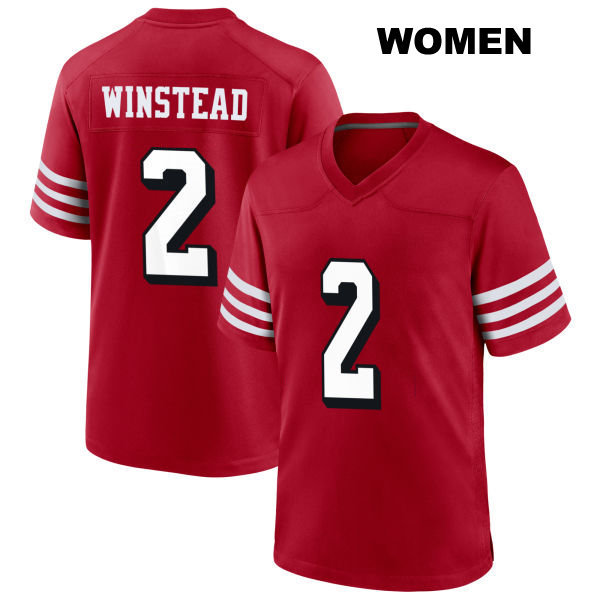 Stitched Isaiah Winstead San Francisco 49ers Womens Number 2 Alternate Scarlet Football Jersey