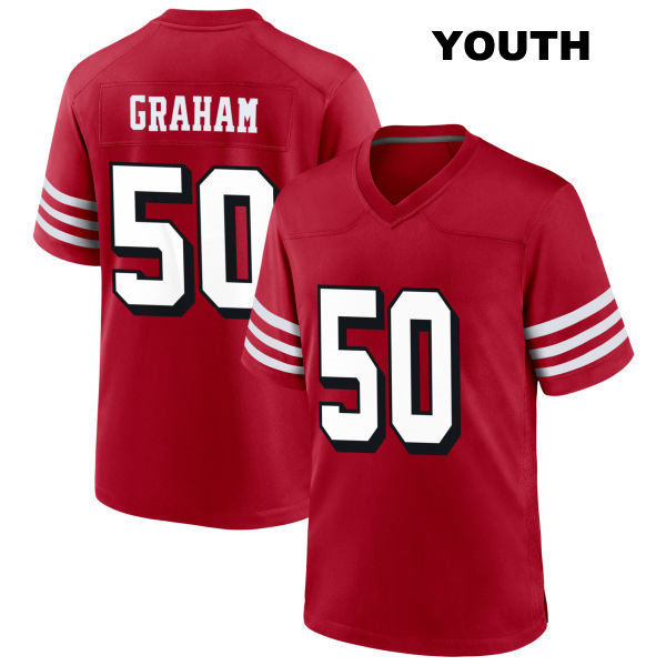 Jalen Graham San Francisco 49ers Alternate Youth Stitched Number 50 Scarlet Football Jersey
