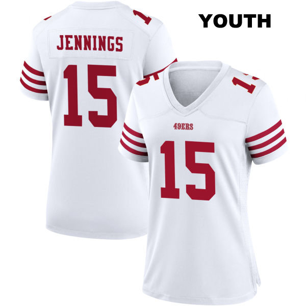 Jauan Jennings San Francisco 49ers Stitched Youth Home Number 15 White Football Jersey