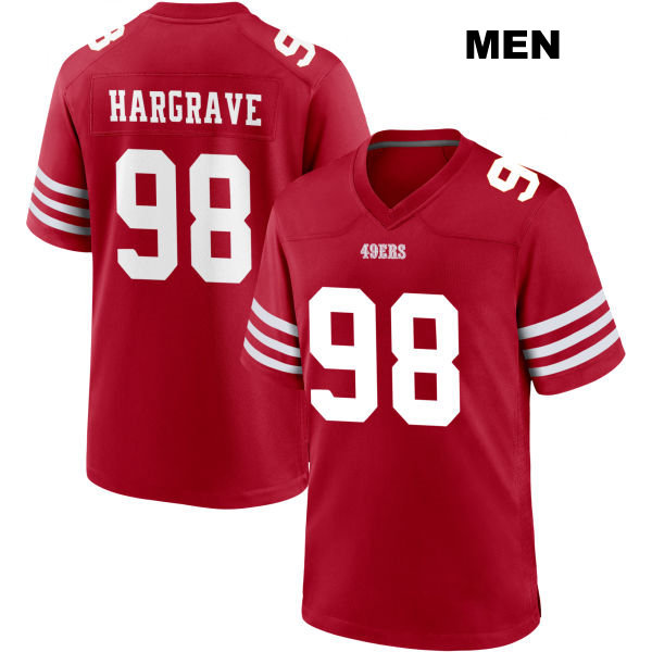 Javon Hargrave San Francisco 49ers Stitched Mens Number 98 Home Red Football Jersey
