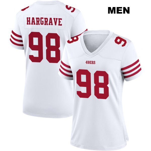 Javon Hargrave Stitched San Francisco 49ers Home Mens Number 98 White Football Jersey