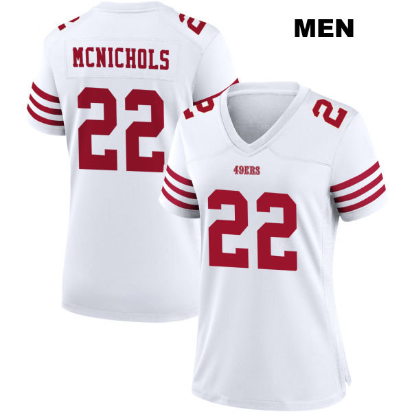 Home Jeremy McNichols San Francisco 49ers Mens Number 22 Stitched White Football Jersey