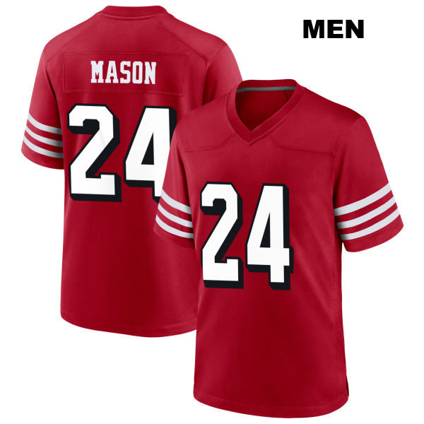 Jordan Mason Alternate San Francisco 49ers Mens Number 24 Stitched Scarlet Football Jersey