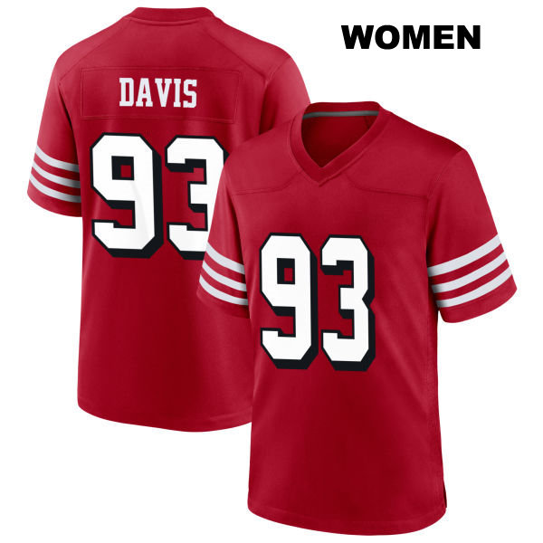 Kalia Davis San Francisco 49ers Womens Stitched Number 93 Alternate Scarlet Football Jersey
