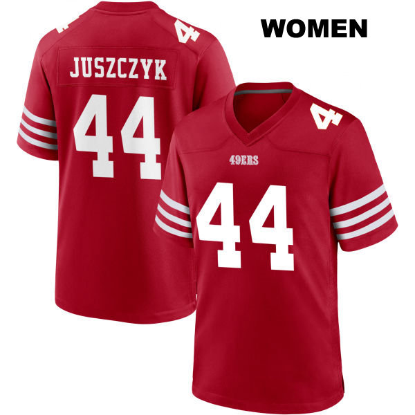 Kyle Juszczyk San Francisco 49ers Stitched Womens Number 44 Home Red Football Jersey