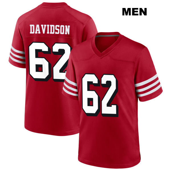 Marlon Davidson Stitched San Francisco 49ers Mens Number 62 Alternate Scarlet Football Jersey