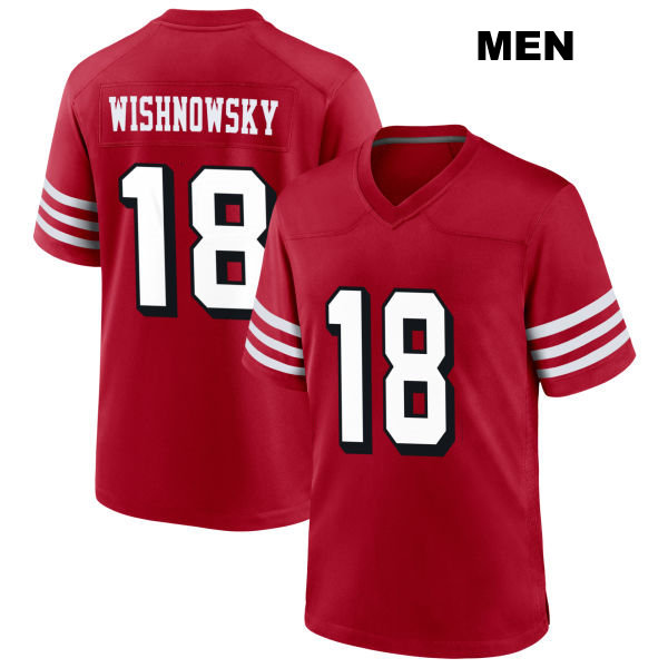 Alternate Mitch Wishnowsky San Francisco 49ers Stitched Mens Number 18 Scarlet Football Jersey