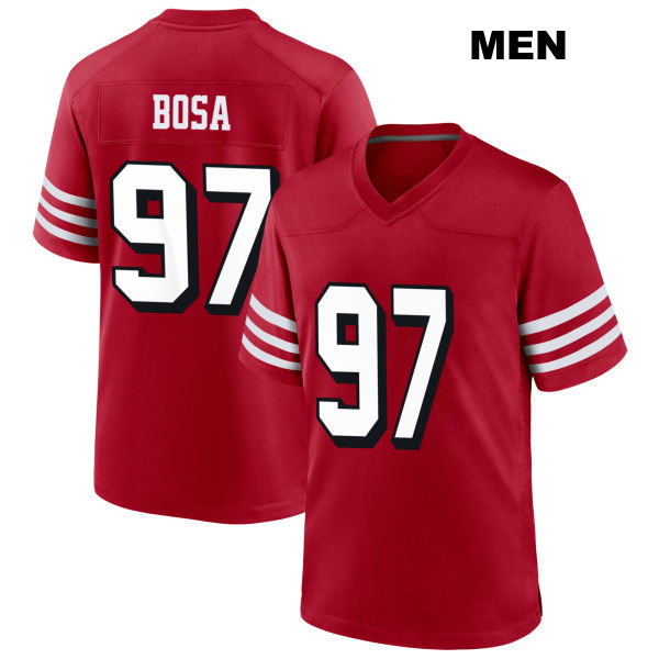 Nick Bosa Stitched San Francisco 49ers Mens Number 97 Alternate Scarlet Football Jersey
