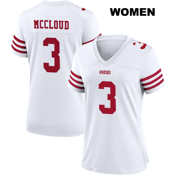 Home Ray-Ray McCloud San Francisco 49ers Womens Number 3 Stitched White Football Jersey