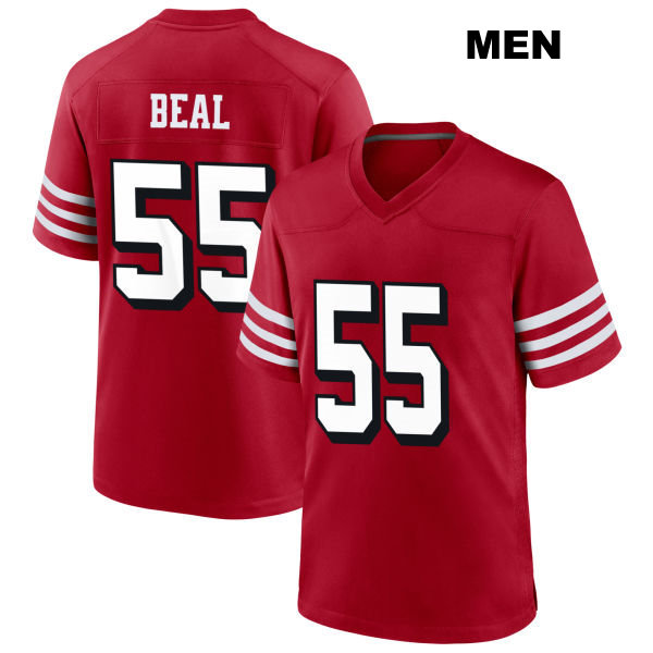 Robert Beal Jr. San Francisco 49ers Mens Stitched Alternate Number 55 Scarlet Football Jersey