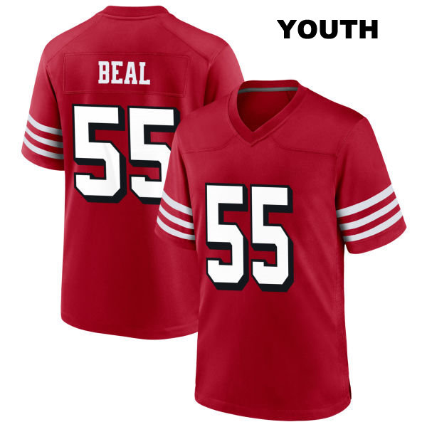 Robert Beal Jr. Alternate San Francisco 49ers Youth Stitched Number 55 Scarlet Football Jersey