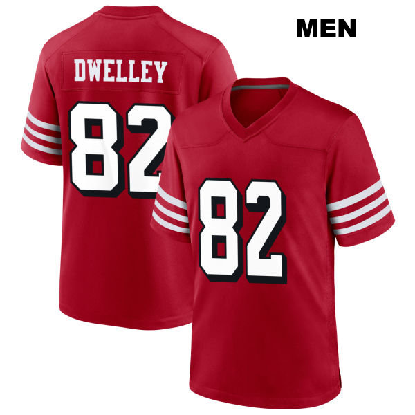 Ross Dwelley San Francisco 49ers Stitched Alternate Mens Number 82 Scarlet Football Jersey