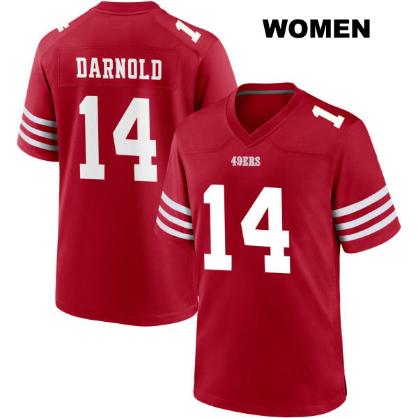 Sam Darnold San Francisco 49ers Womens Stitched Number 14 Home Red Football Jersey