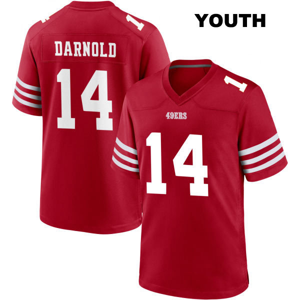 Sam Darnold Home San Francisco 49ers Stitched Youth Number 14 Red Football Jersey