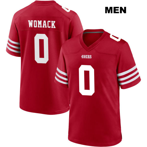Samuel Womack Home San Francisco 49ers Mens Number 0 Stitched Red Football Jersey