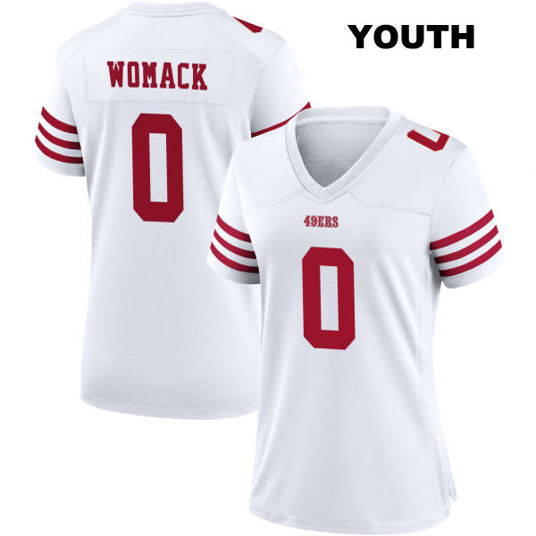Samuel Womack Home San Francisco 49ers Youth Stitched Number 0 White Football Jersey
